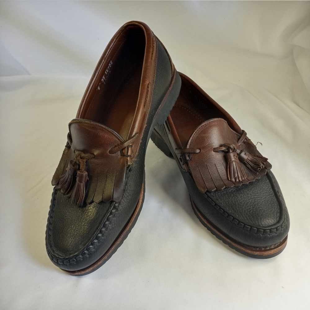 Allen Edmonds Black & Brown Nashua Tassel Loafers Men's Size 8 EEE